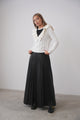 Maxi Leather Pleated Skirt