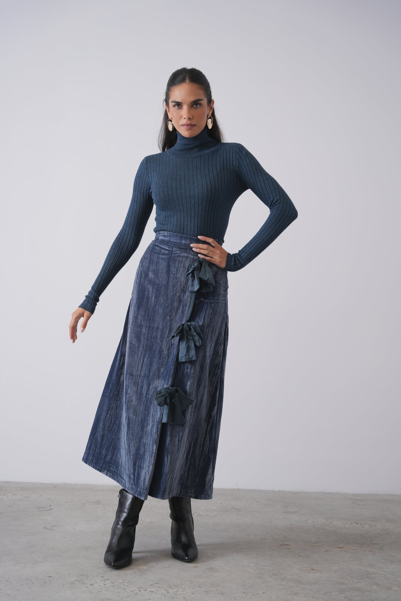 Velour Bow Skirt