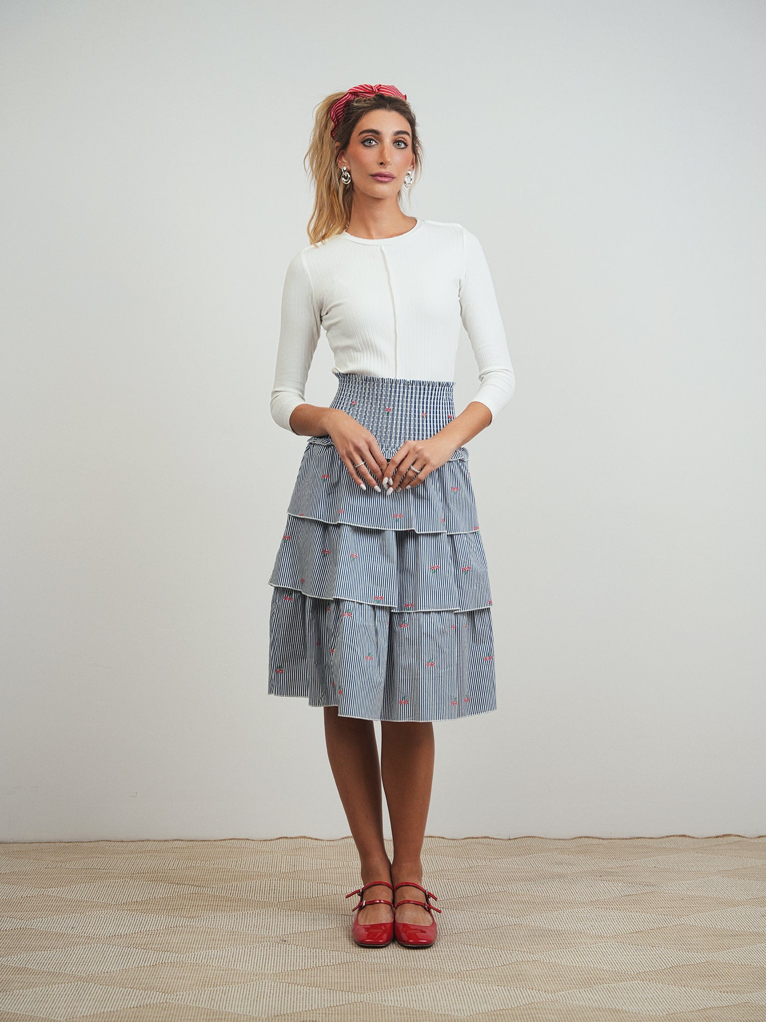 Smocked Layered Skirt