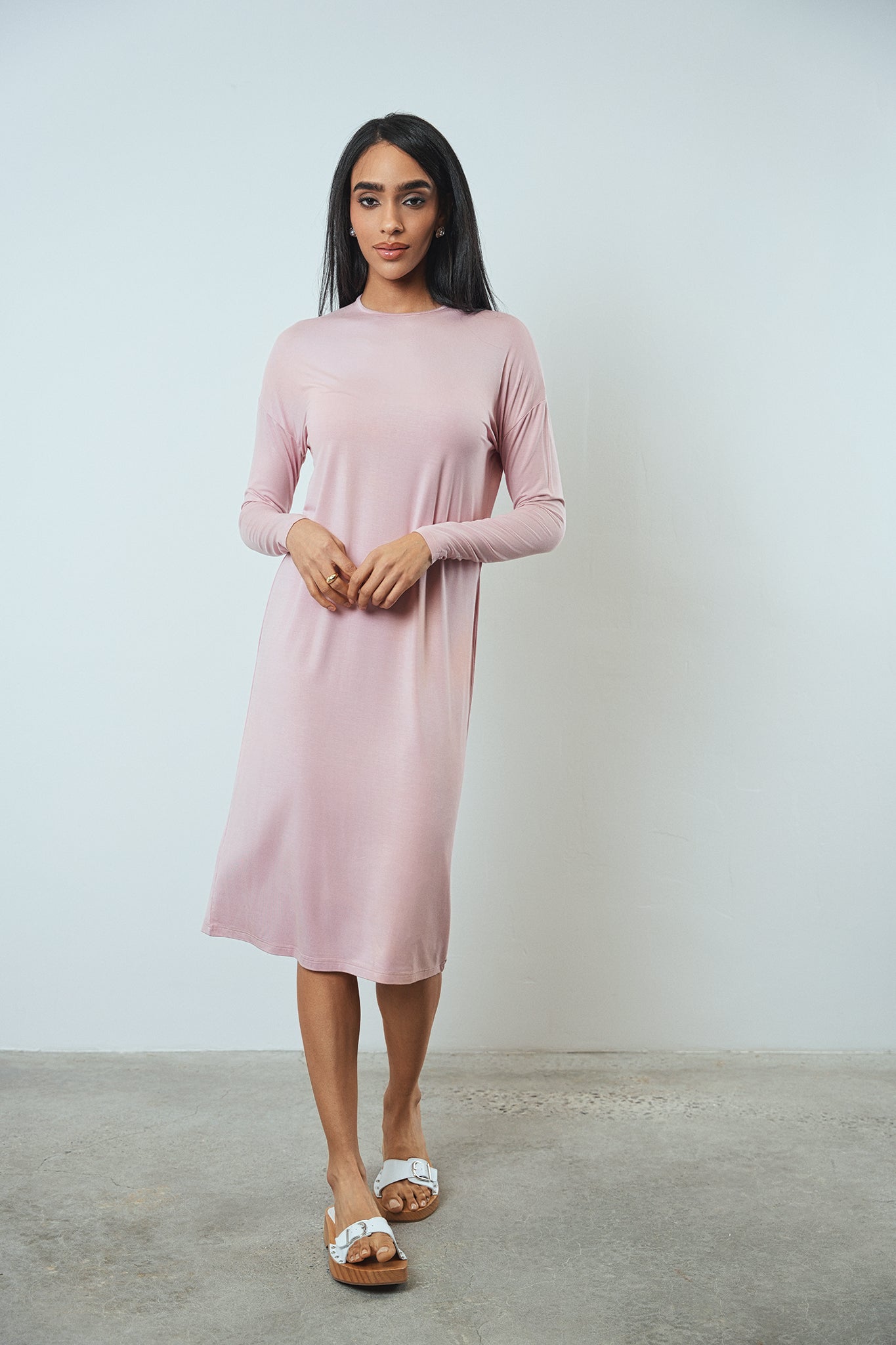 Knee Length Dolman Dress