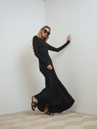 Soft Rib Maxi Tiered Dress