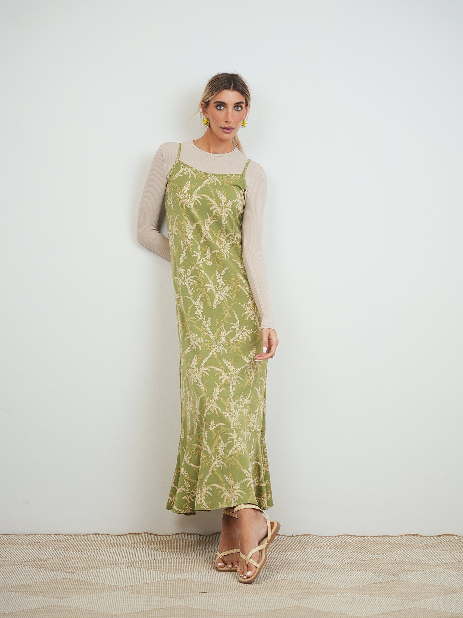 Ruffle Slip Dress