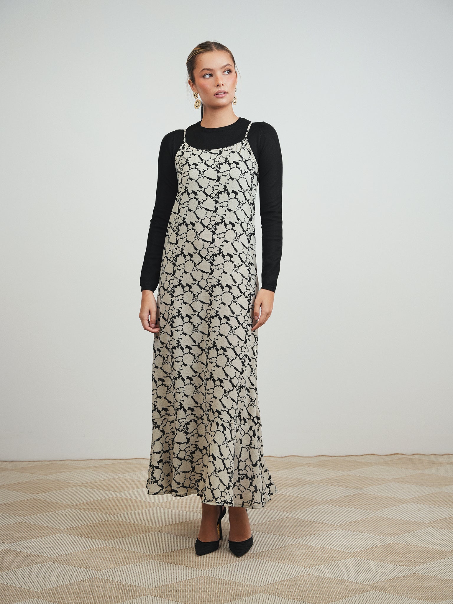 Ruffle Slip Dress