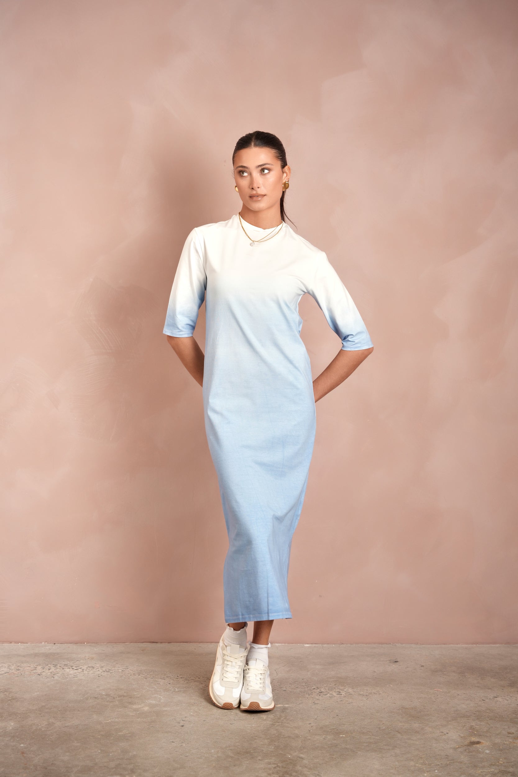 Dip Dye Drop Shoulder Dress