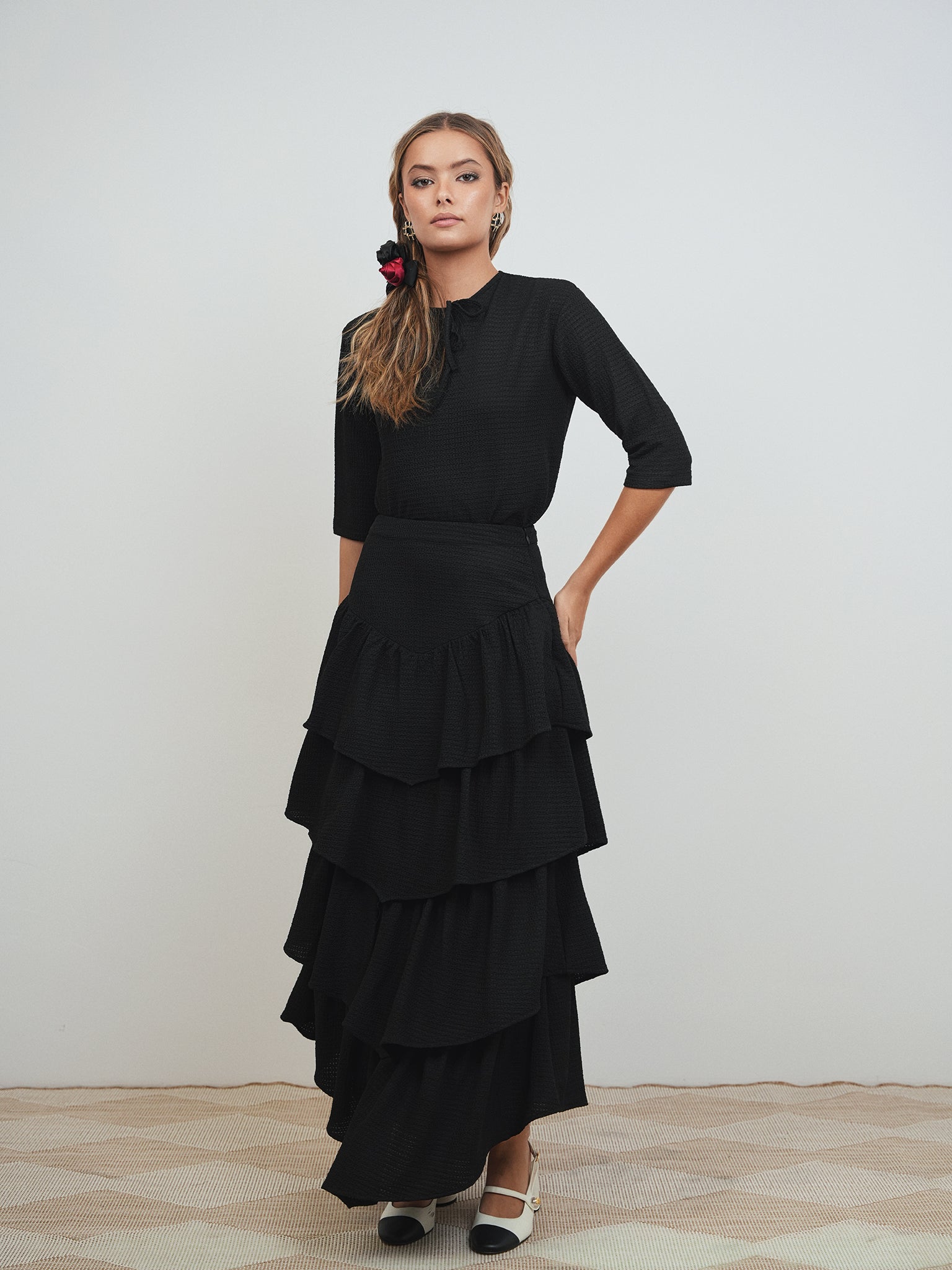 Textured Layered Skirt