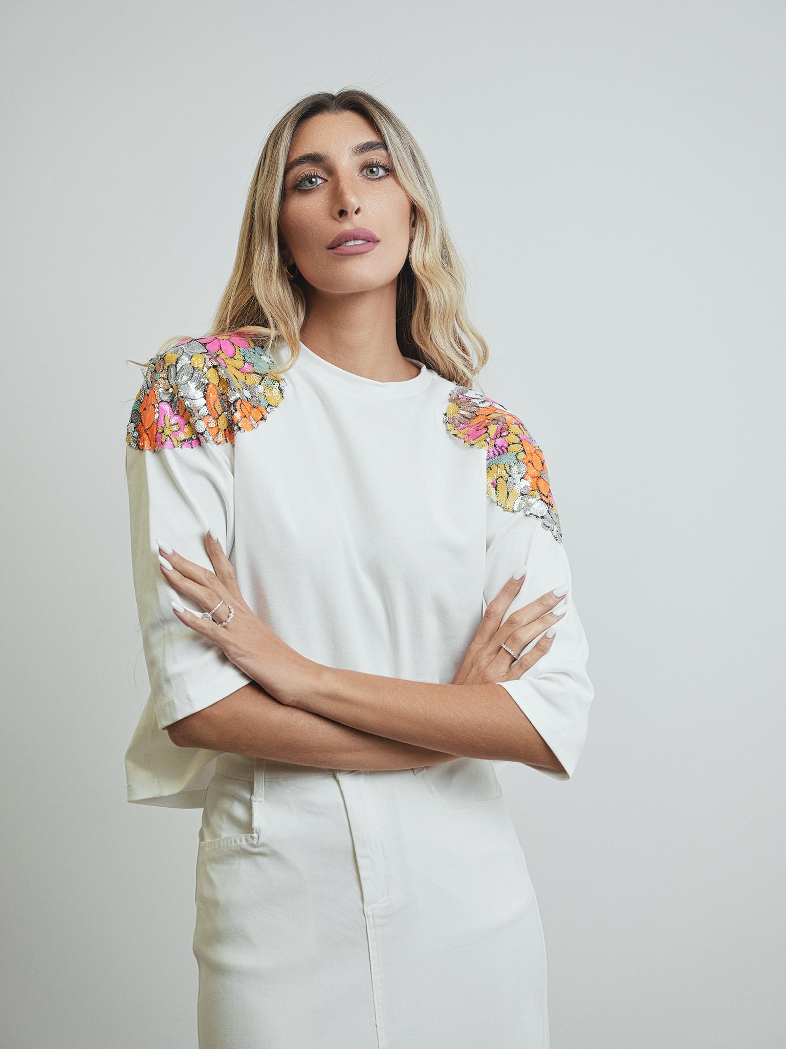 Shoulder Applique Boxy Tee – udelny.com