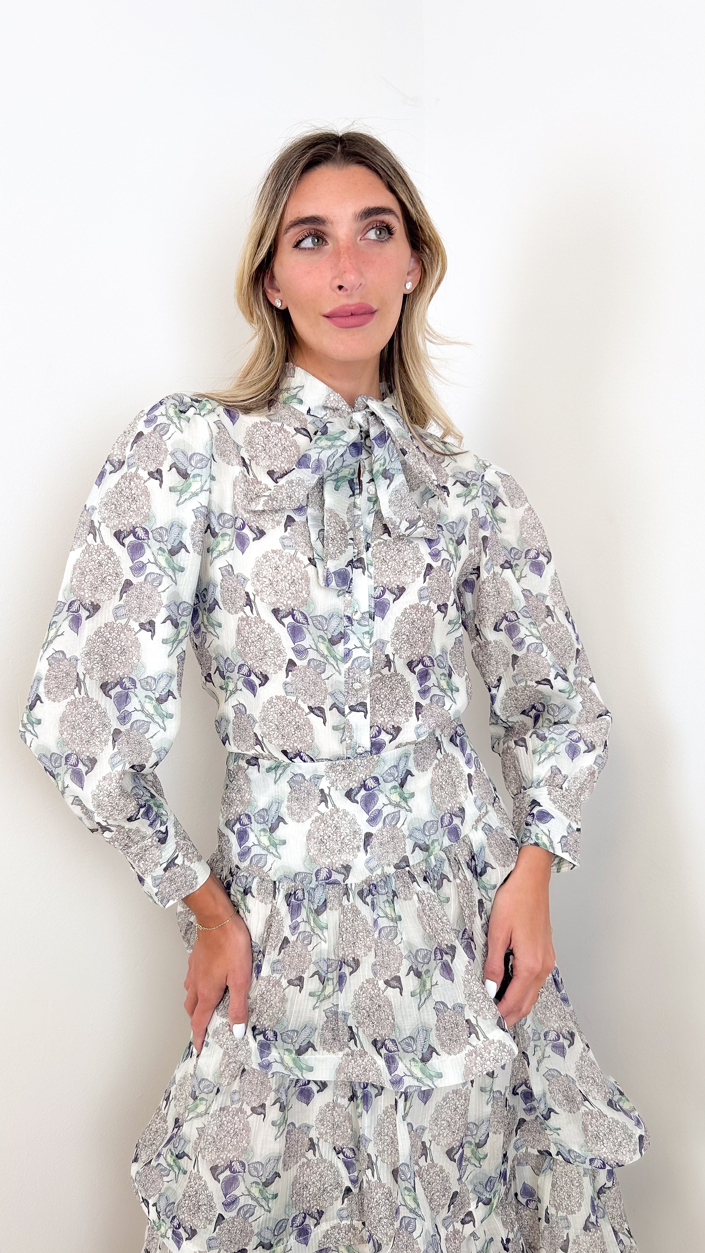 The Lucy Print Tie Top