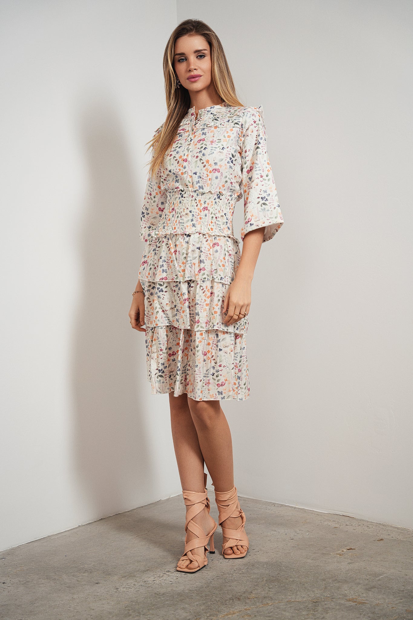 Smocked Layered Skirt