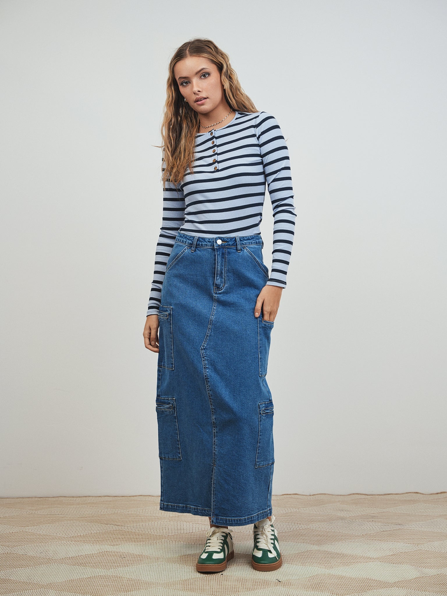 Denim Cargo Skirt – udelny.com