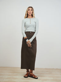 Denim Skirt With Slit