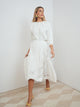 Eyelet Mock Wrap Skirt