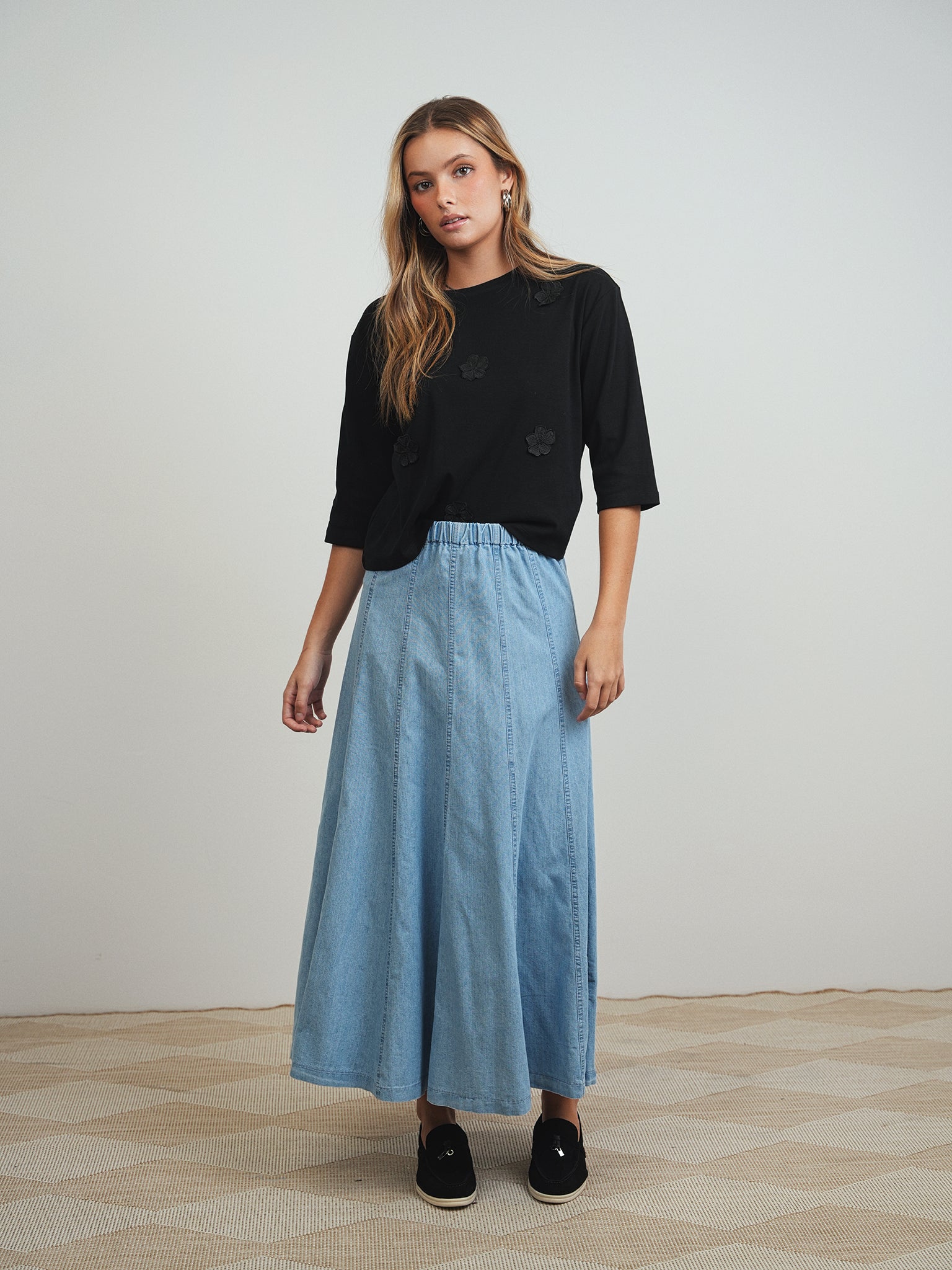 ATON エイトン NATURAL DYE FRONT DRAPED SKIRT HAND DYED NYLON | WRAPPED SKIRT – ATON | エイトン