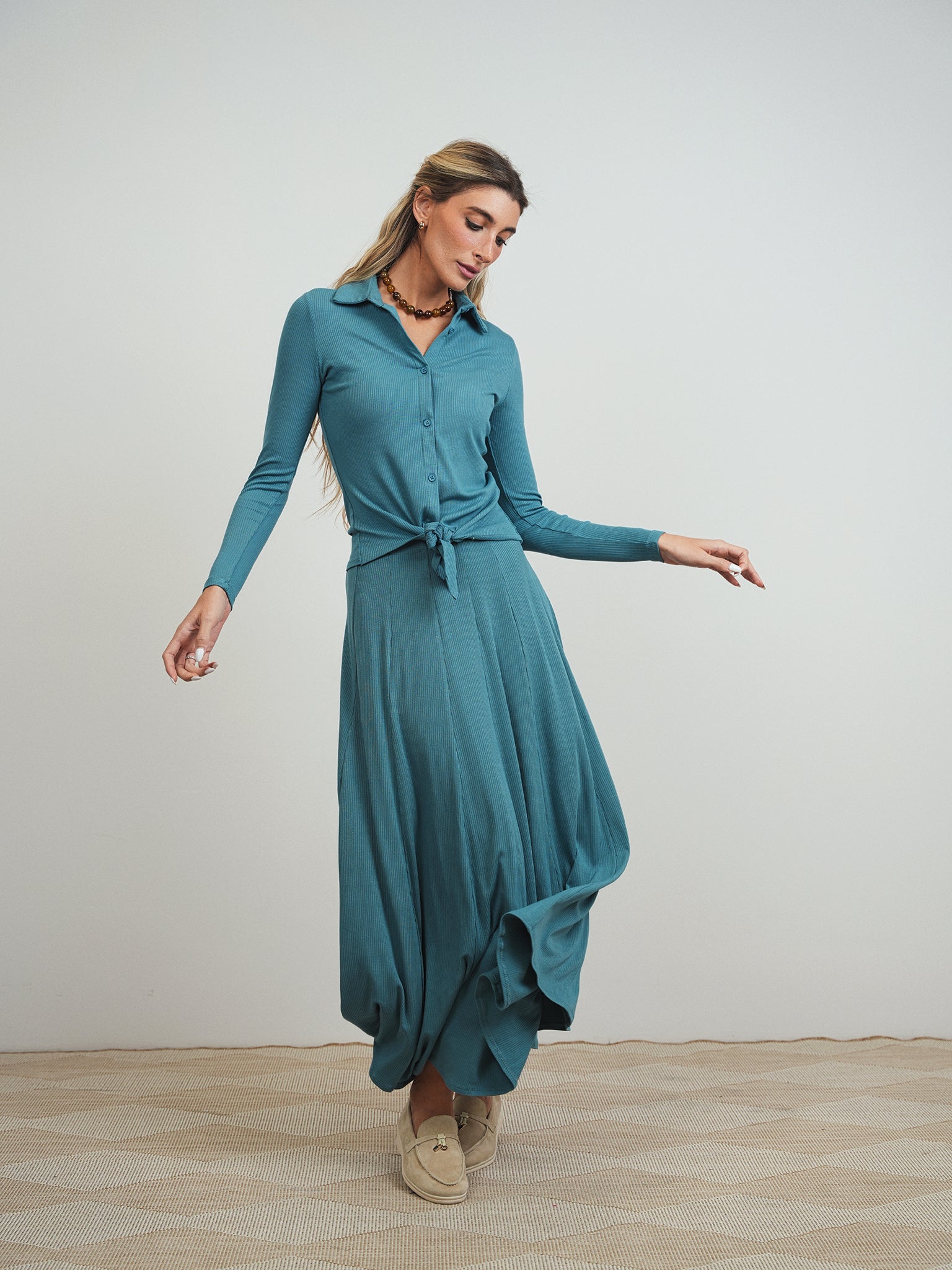 Soft Rib Tie Tee – udelny.com