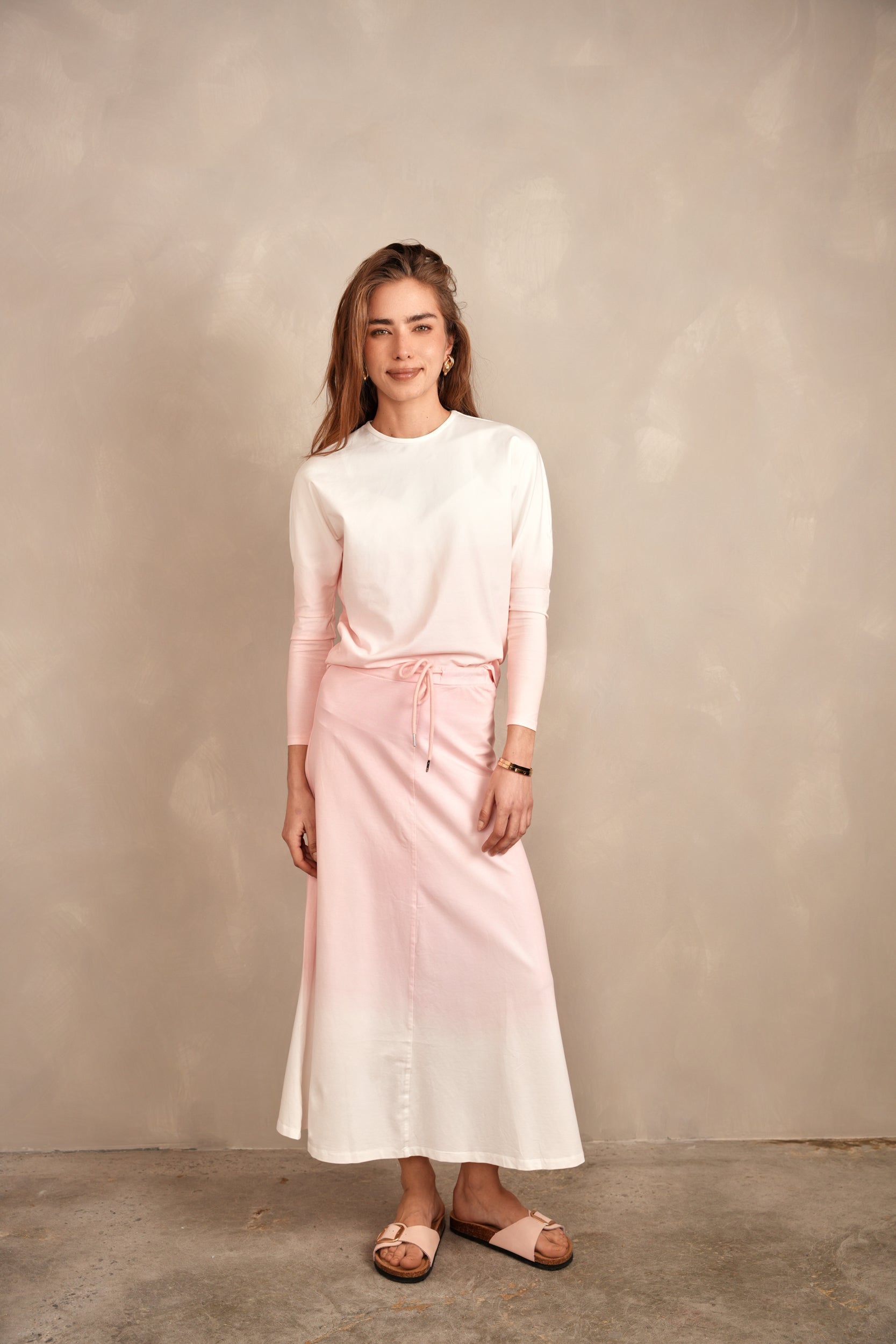 Dip Dye Bell Skirt - Long
