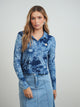 Tie Dye Polo Crop Tee