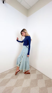 Mock Wrap Skirt