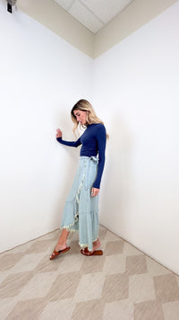 Mock Wrap Skirt