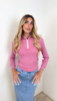 Rib Half Zip Tee