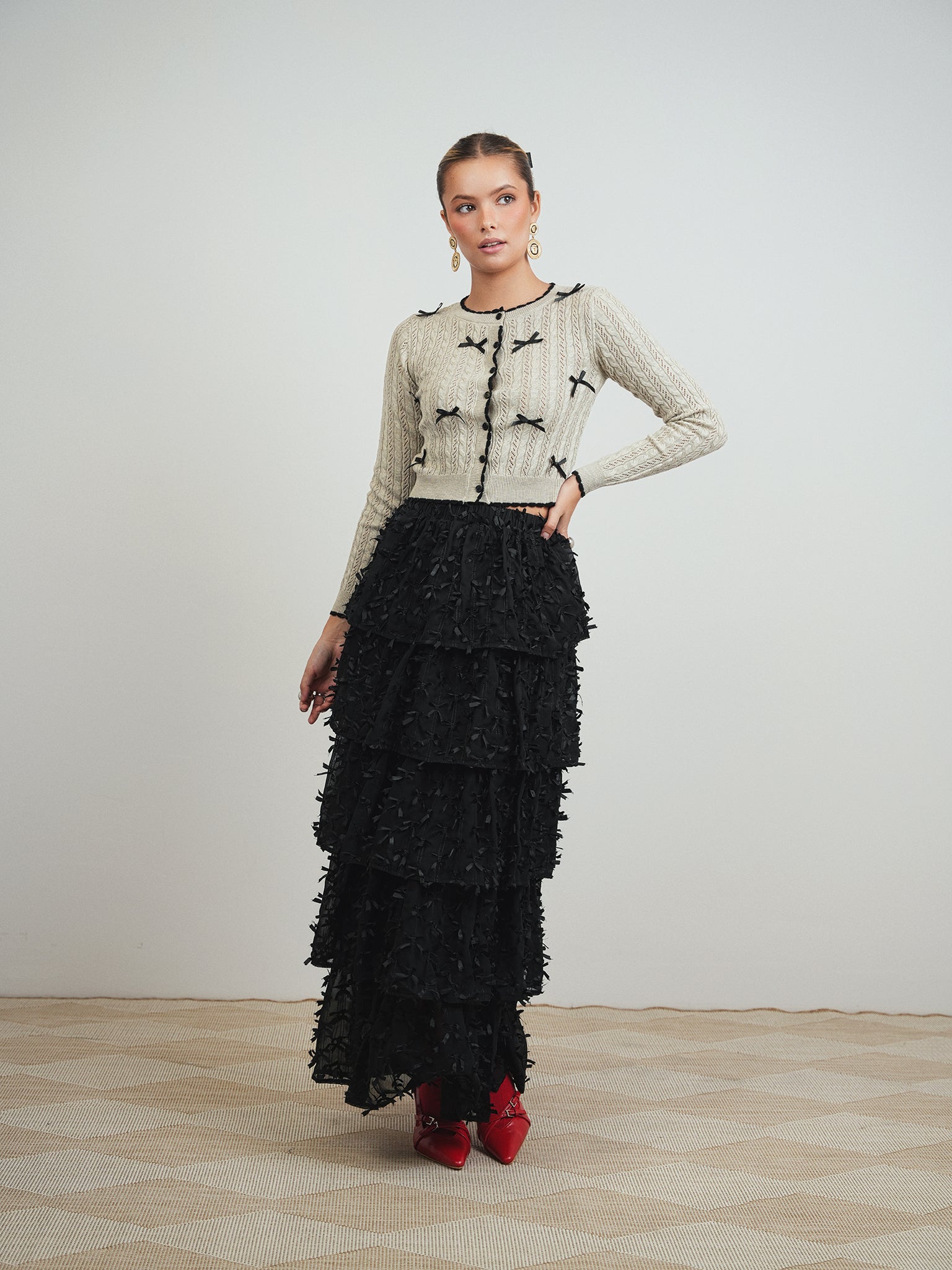 Bow Layered Skirt