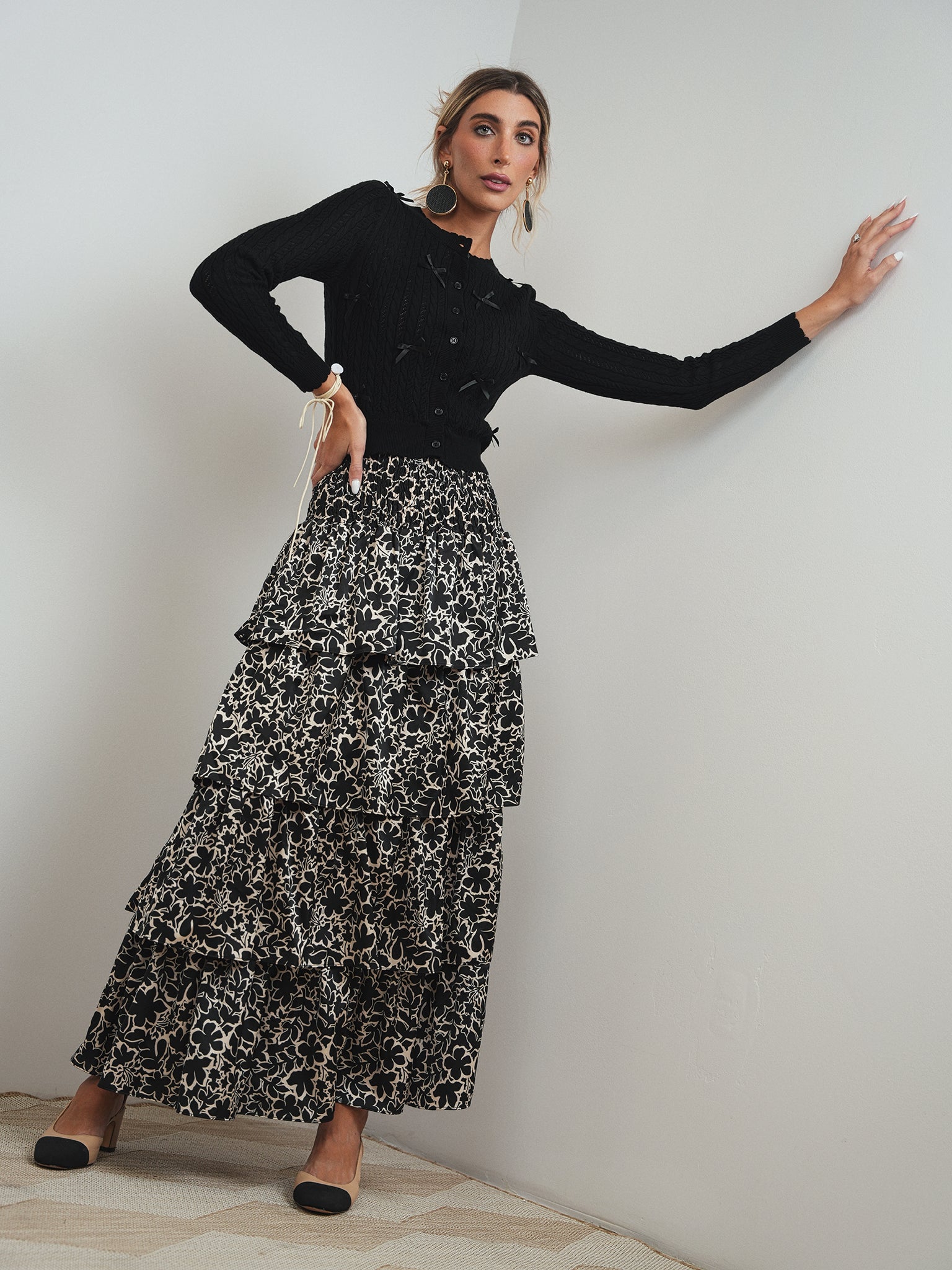 Smocked Layered Skirt