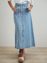 Denim Skirt With Buttons
