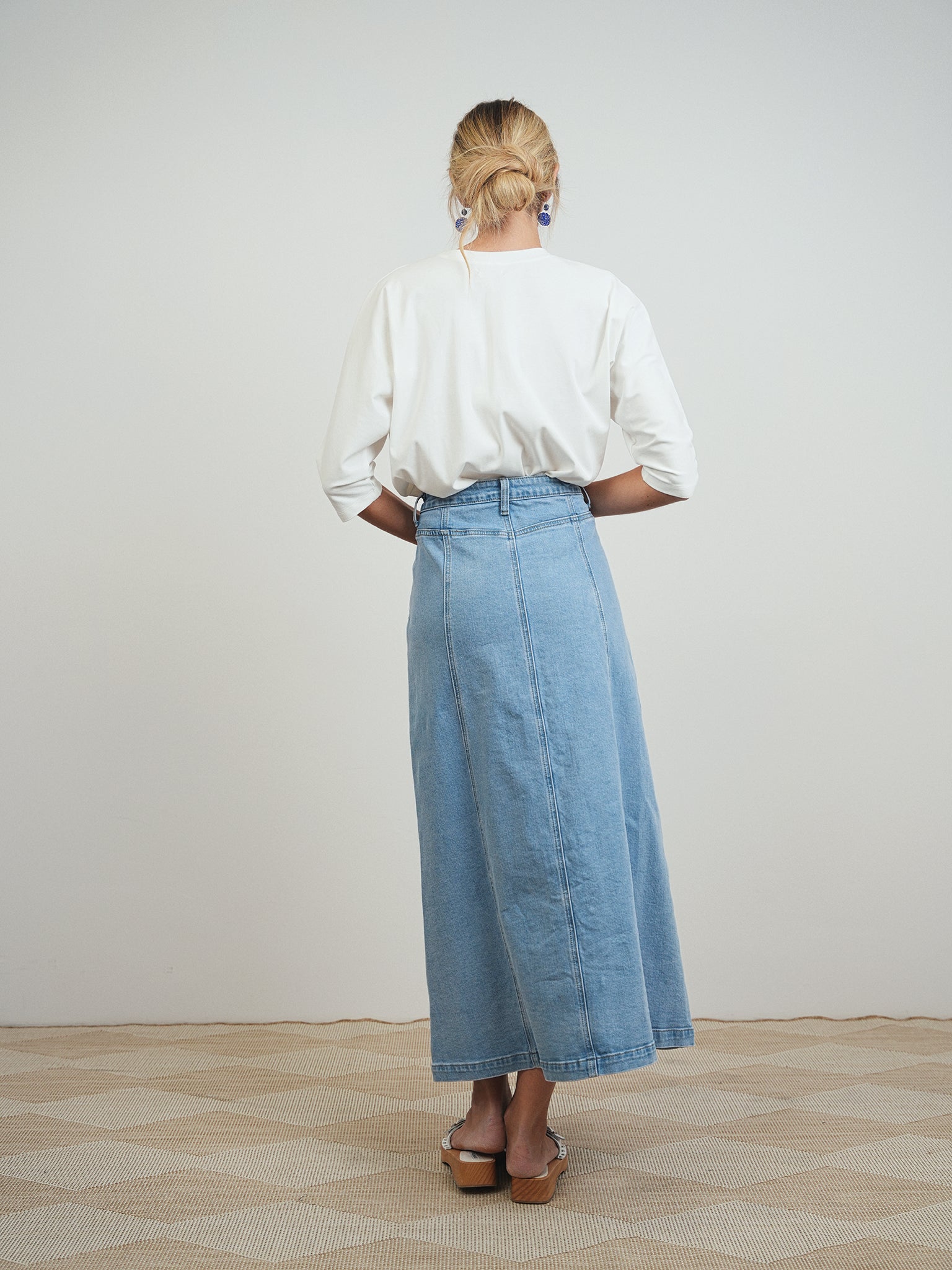 Denim Skirt With Buttons – udelny.com
