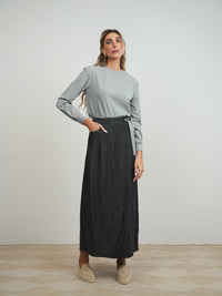 Mock Wrap Skirt