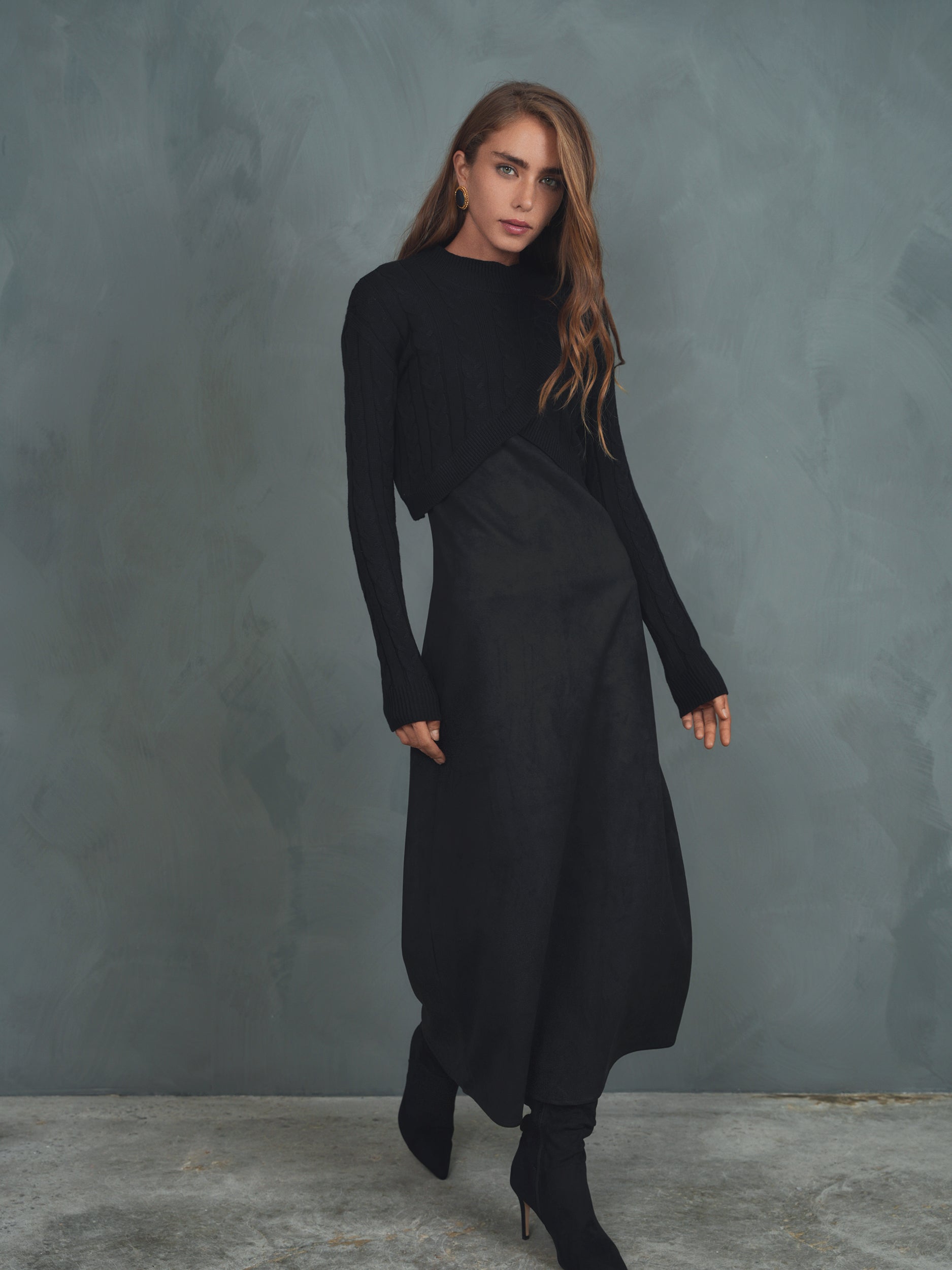 UN3D.♡TRIVIAL BORDER ASYMME KNIT TOP UN3D.♡TRIVIAL BORDER ASYMME KNIT TOP