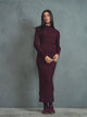 Knit Rib Mock Neck