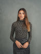 Mock Neck Print Top