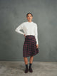 Pleated Plaid Skirt