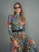Mock Neck Print Top