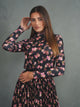 Mock Neck Print Top
