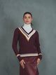 Cable Knit V-Neck Sweater