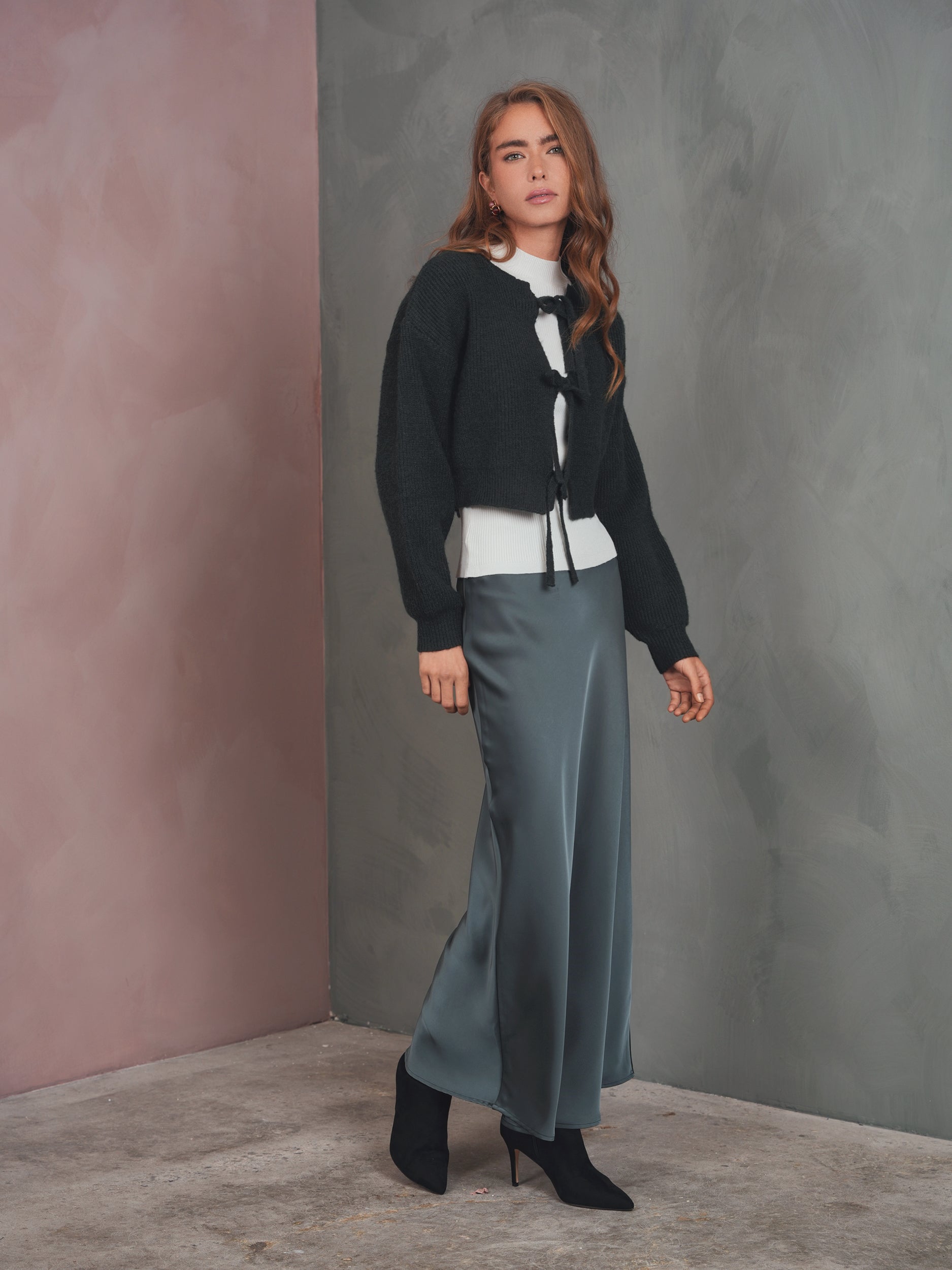 Elastic Waist Slip Skirt