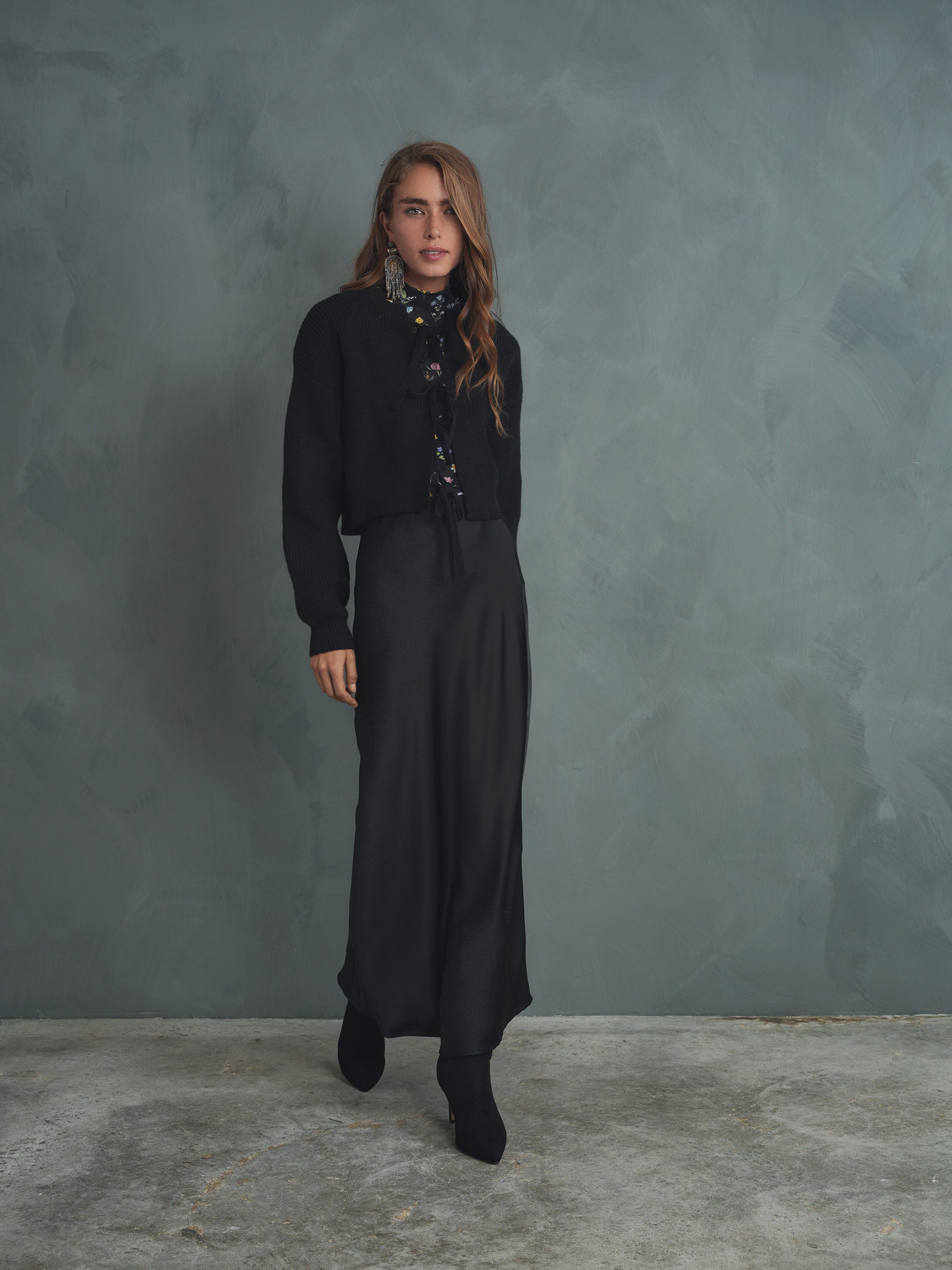 Elastic Waist Slip Skirt