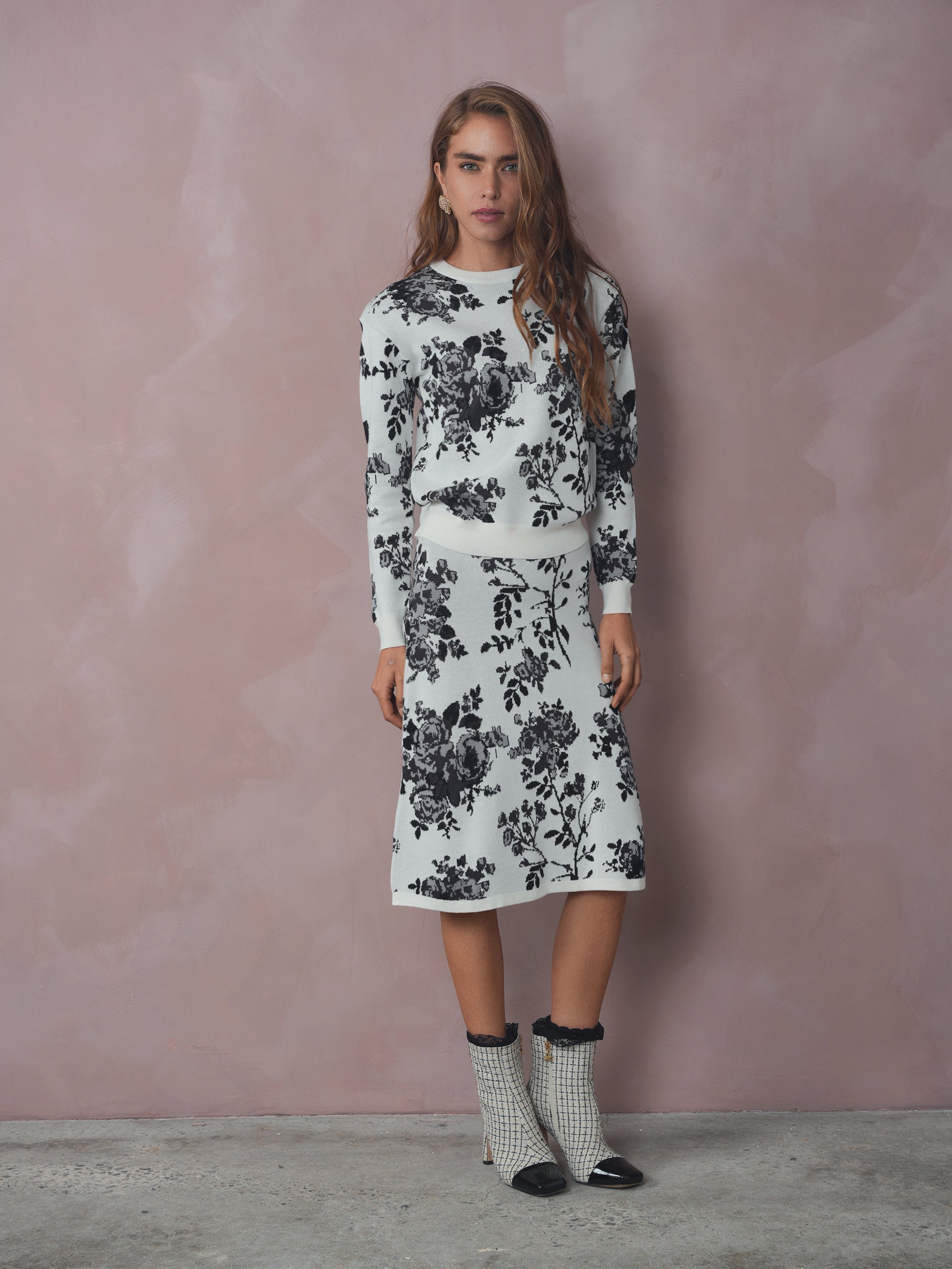 Jacquard Knit Skirt – udelny.com
