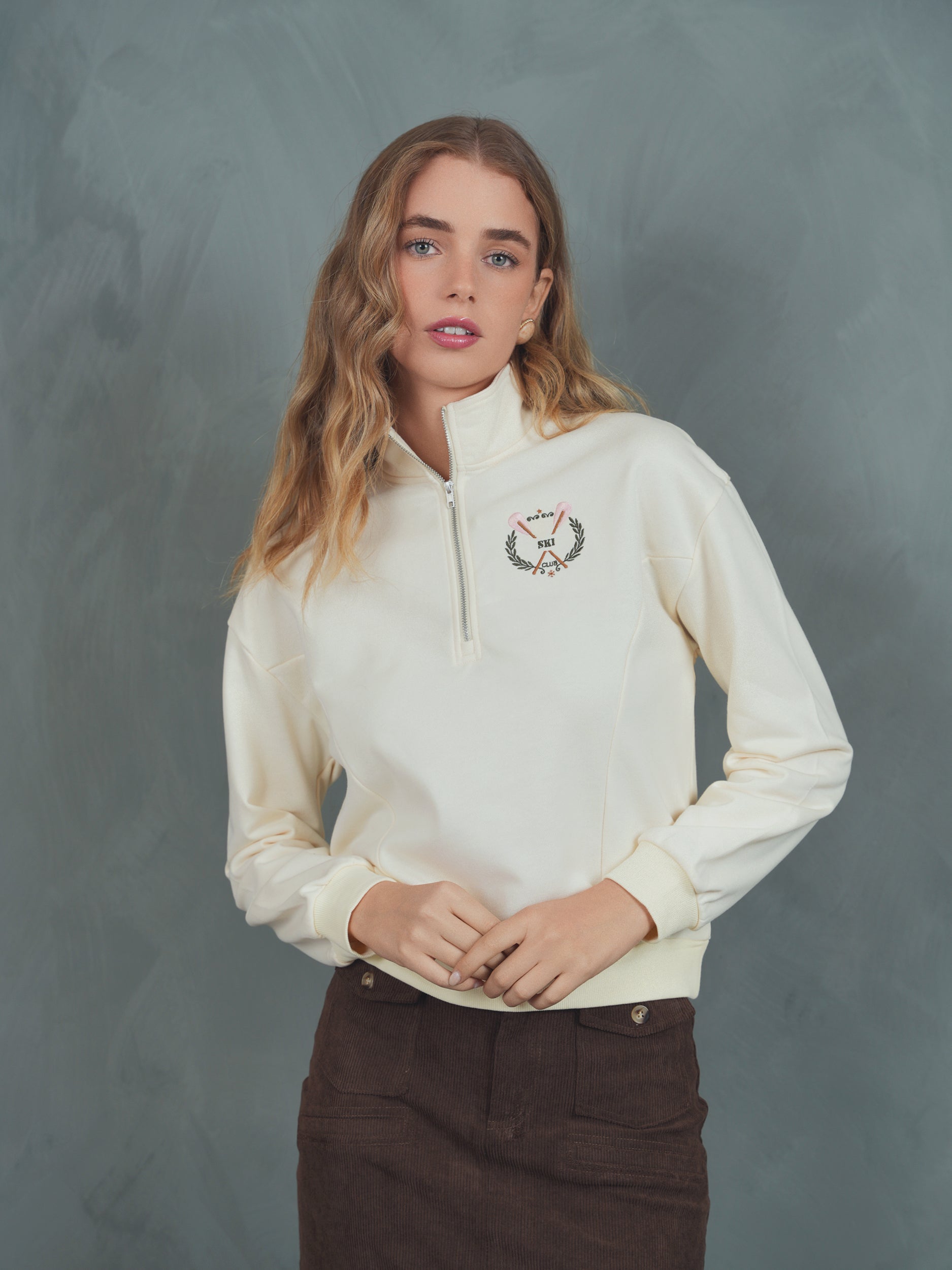 Ski Half Zipper Sweatshirt