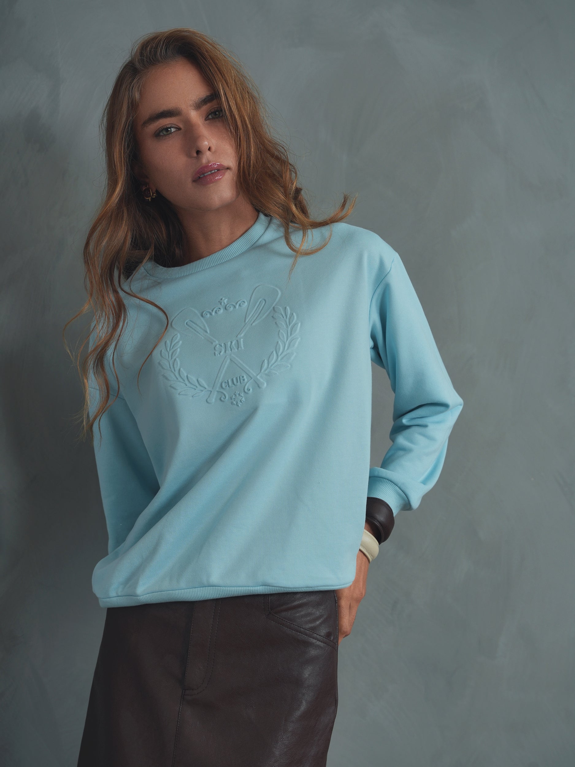 Ski Embossed Sweatshirt