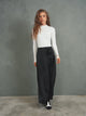 Satin Mock Wrap Skirt