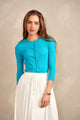 Wide Rib 3/4 Sleeve Tee