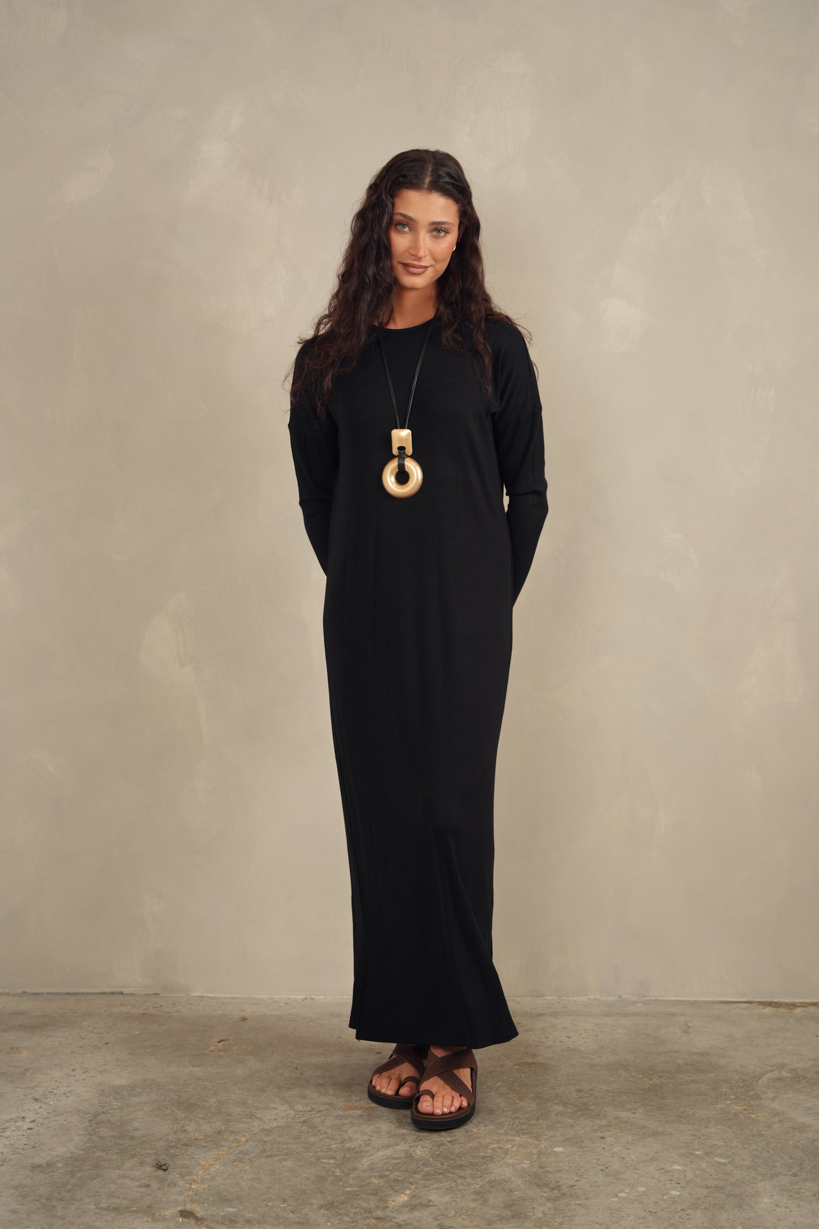 Soft Rib Maxi Dress – udelny.com