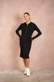 Soft Rib Zipper Dress