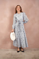 Zipper Front Tiered Maxi Dres