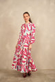 Zipper Front Tiered Maxi Dres