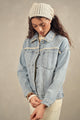 Oversized Denim Jacket w/ Lace