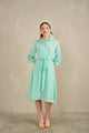 Tie Dress With Collar