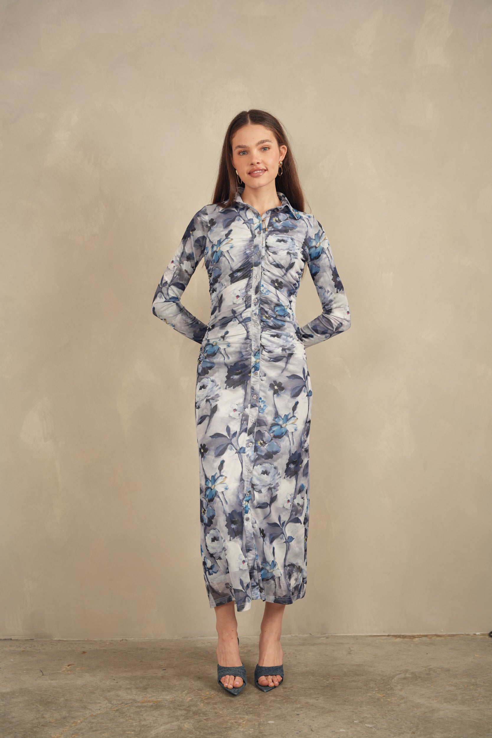 Mesh Ruched Dress – udelny.com Mesh Ruched Dress – udelny.com