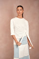 Soft Rib Tie Boxy Tee