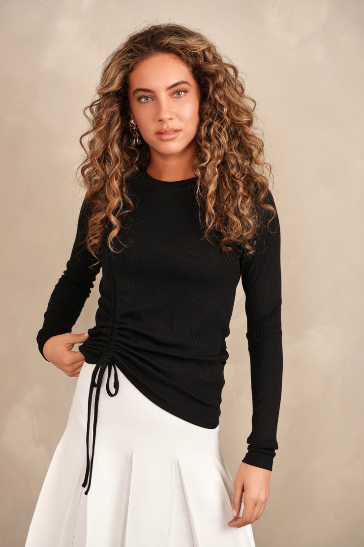 Soft Rib Ruched Top – udelny.com